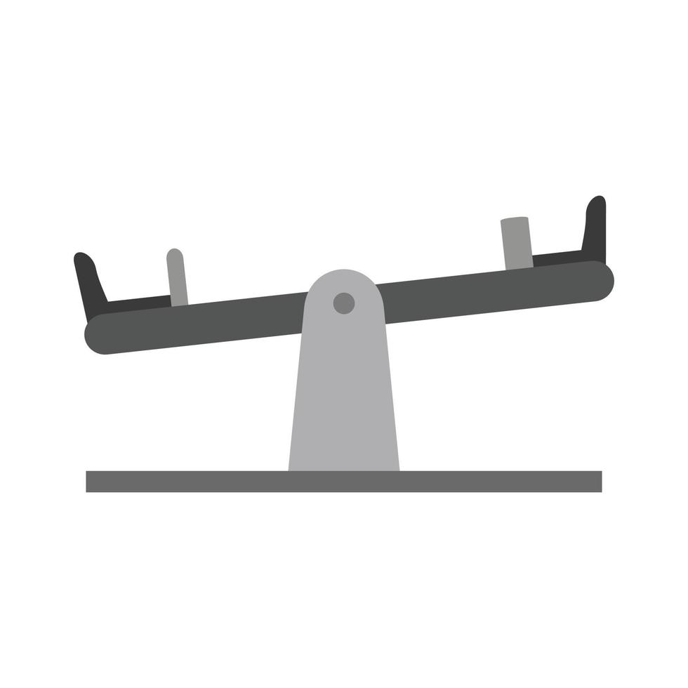 Seesaw Flat Greyscale Icon vector
