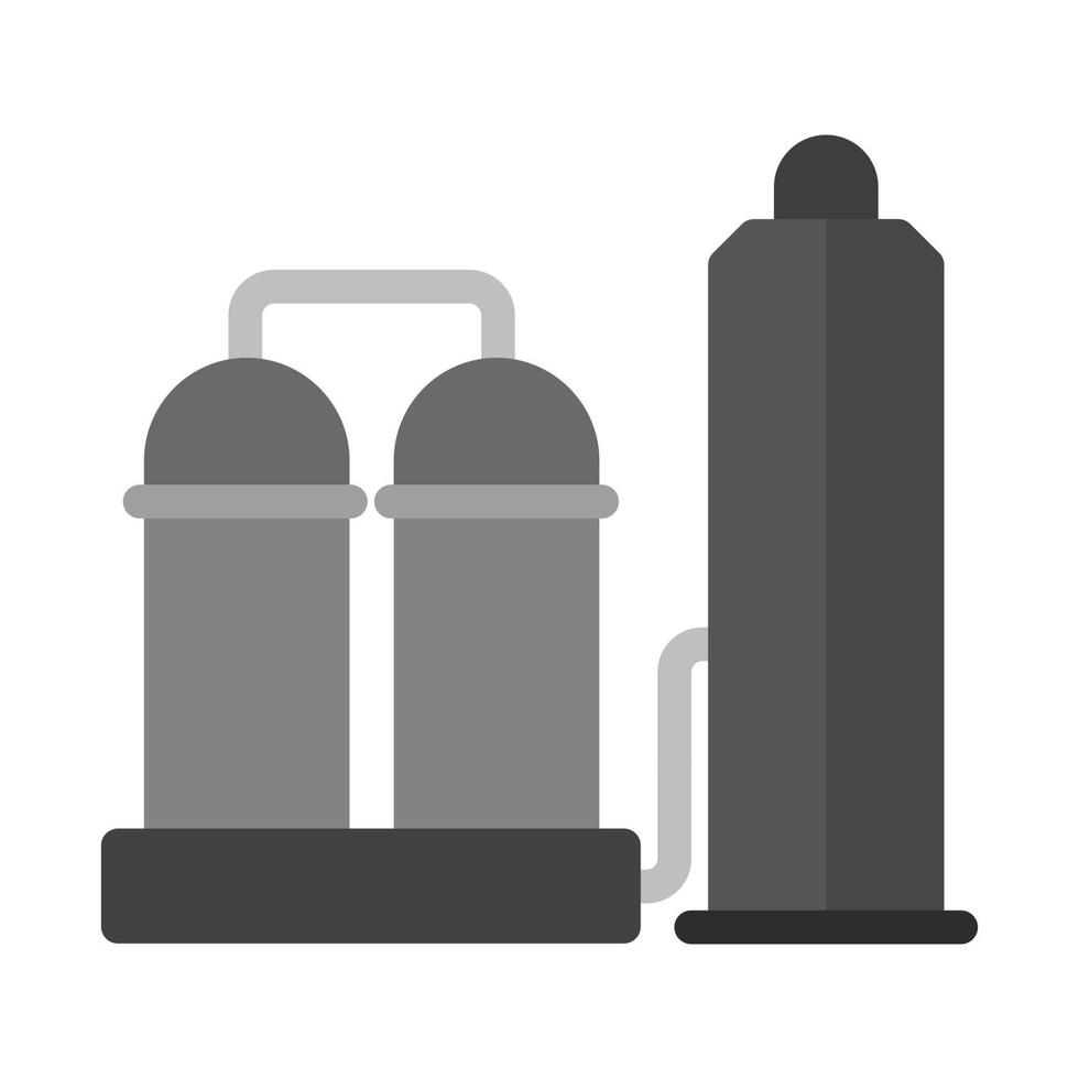 Refinery Flat Greyscale Icon vector