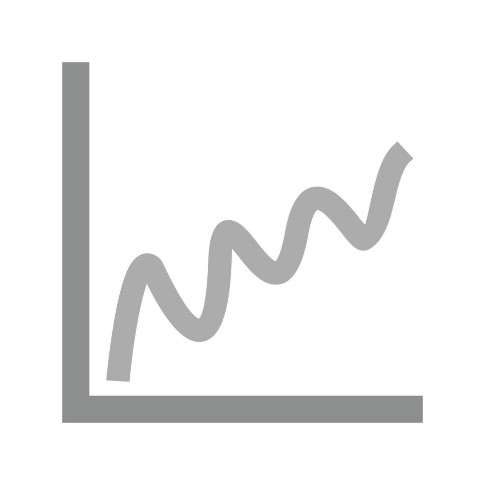 gráfico en forma de campana icono plano en escala de grises vector