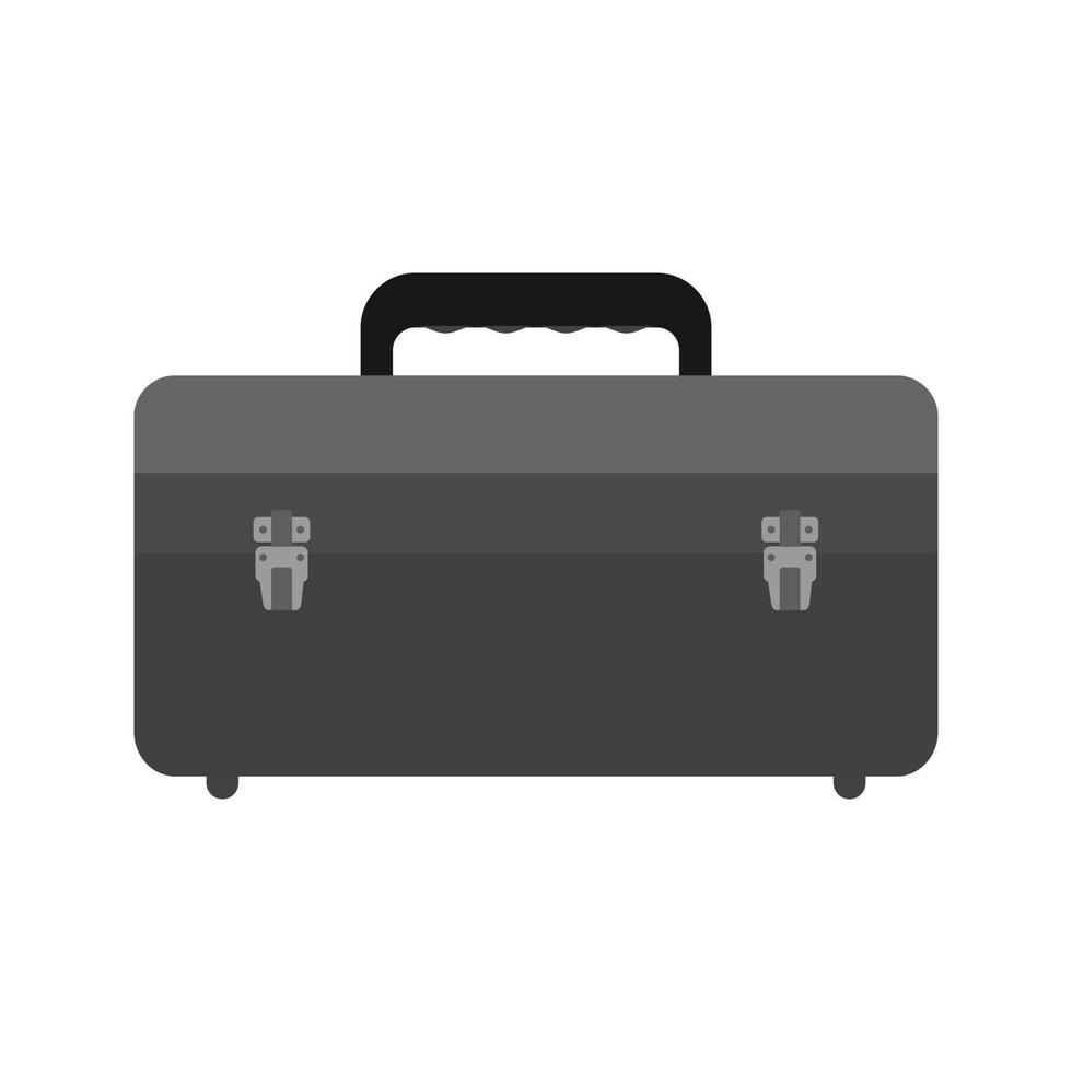 Toolbox Flat Greyscale Icon vector