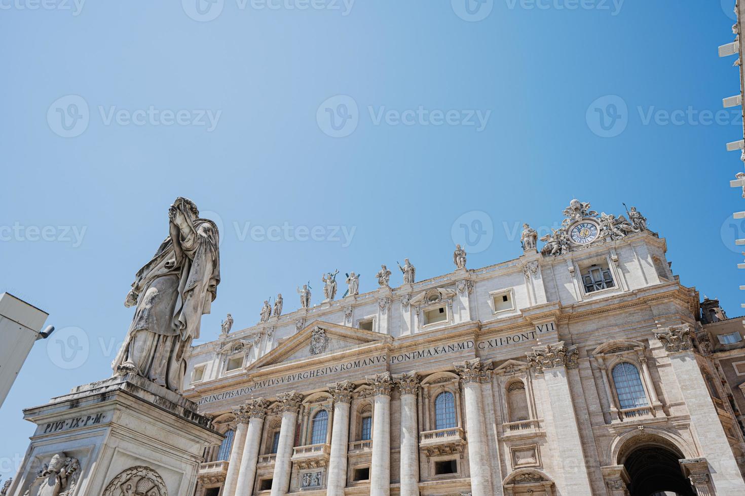 View of St Peter's Basilica in Rome, Vatican, Italy photo