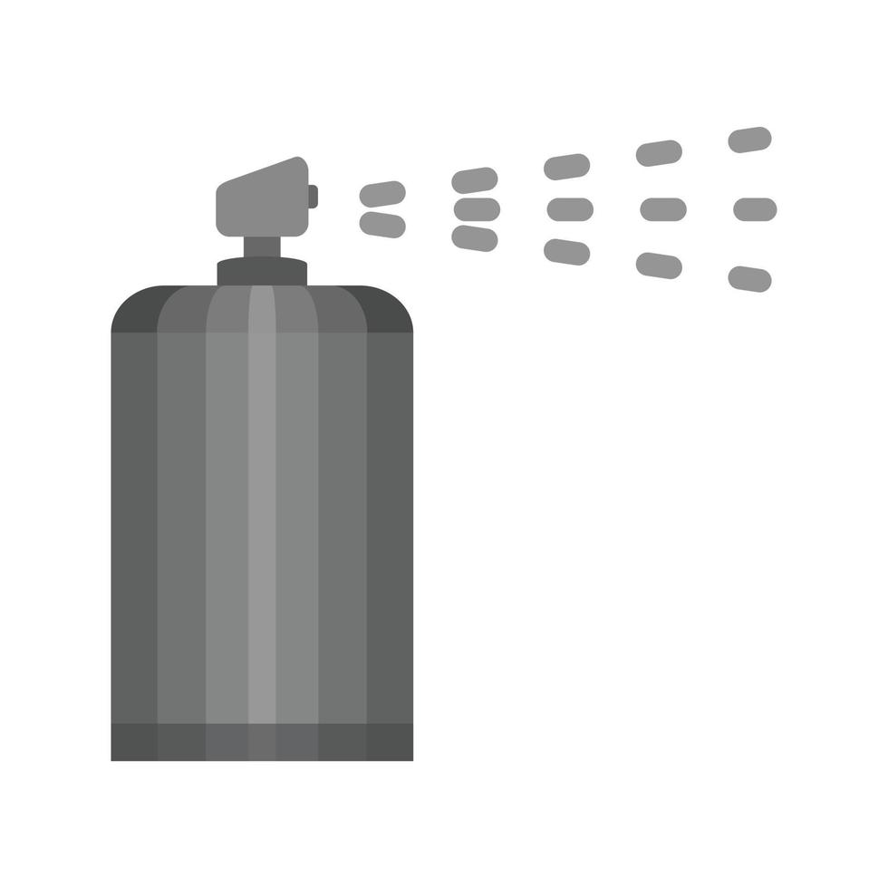 icono de spray plano en escala de grises vector
