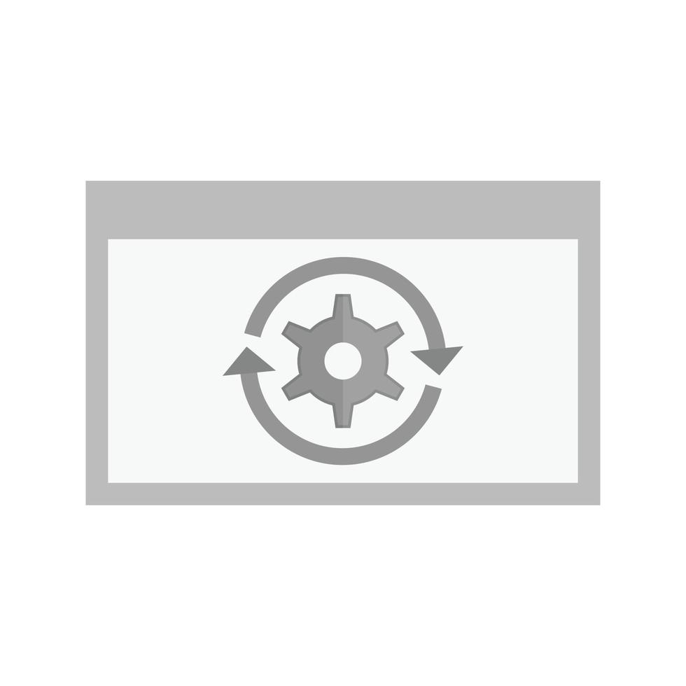Reverse Engineering Flat Greyscale Icon vector