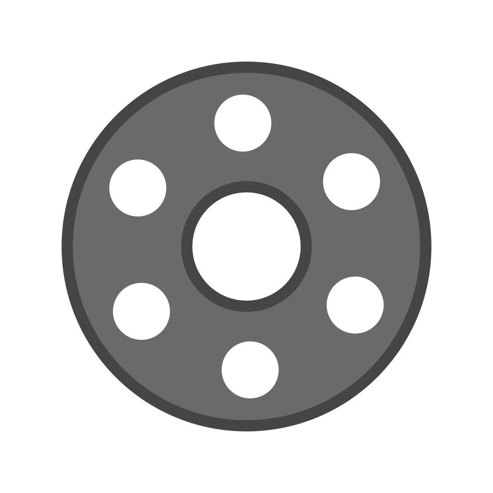 Bobbin Flat Greyscale Icon vector