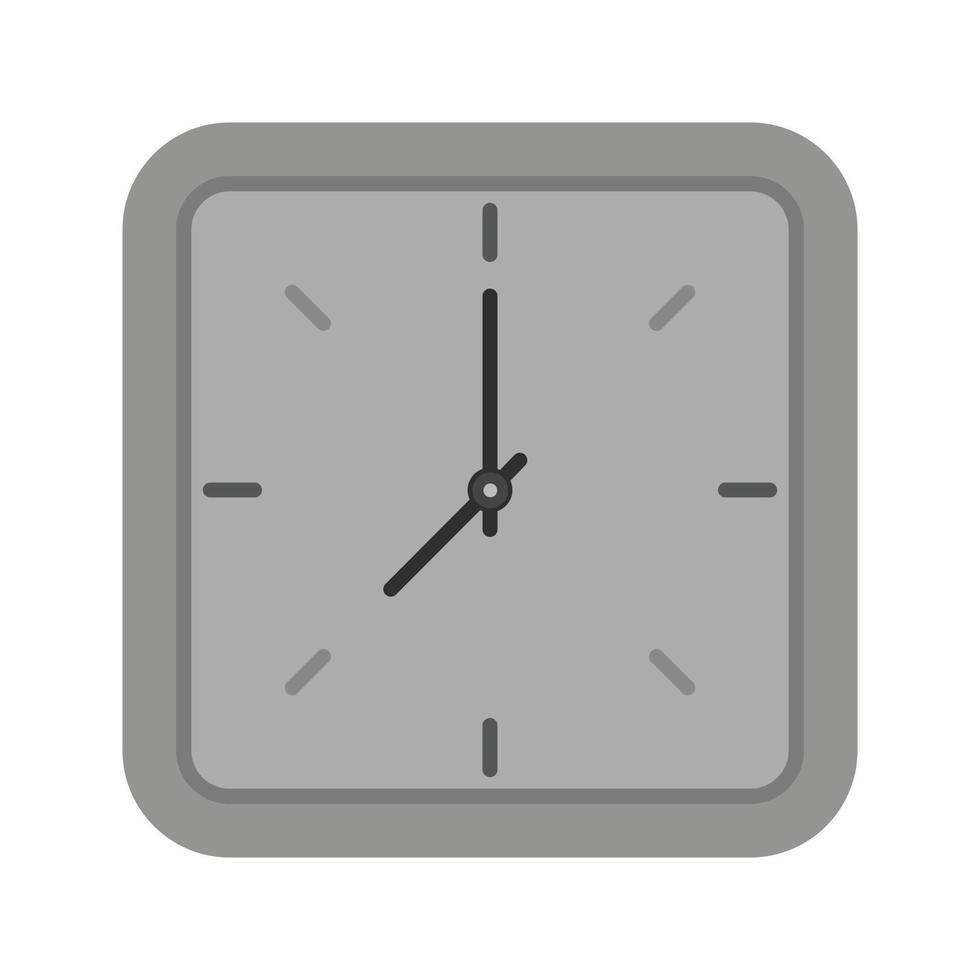 Clock Flat Greyscale Icon vector