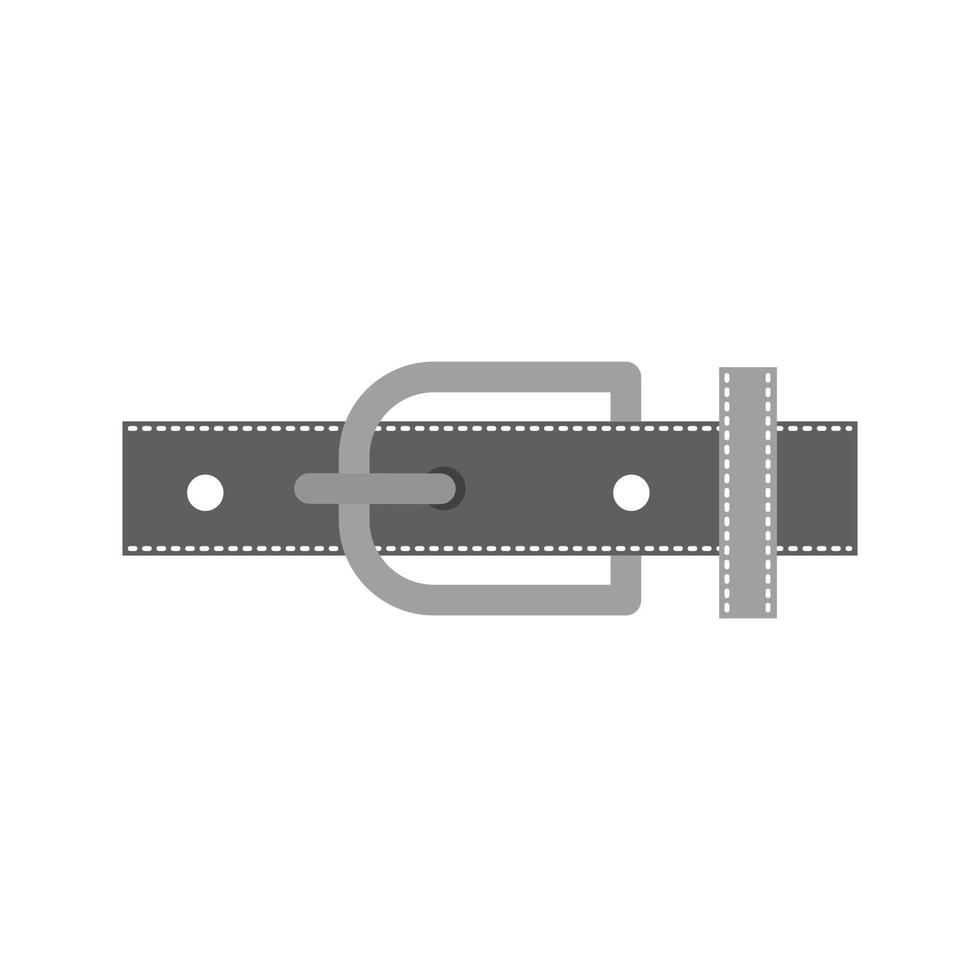 Belt Flat Greyscale Icon vector