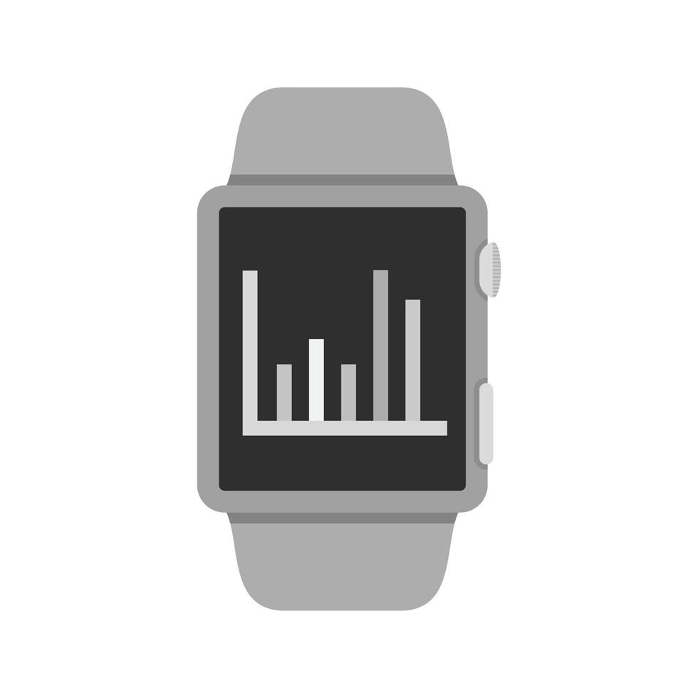 Graph Flat Greyscale Icon vector