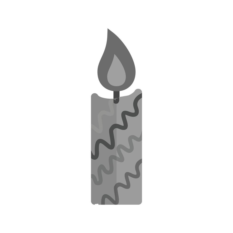 Candle Flat Greyscale Icon vector