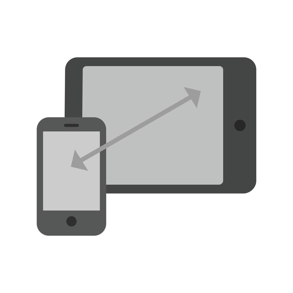 Responsiveness Flat Greyscale Icon vector