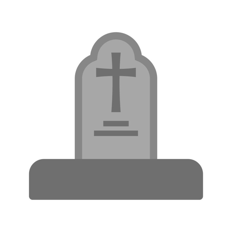 Grave I Flat Greyscale Icon vector