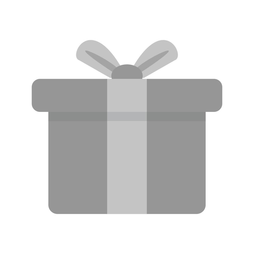 icono de escala de grises plana de regalo de cumpleaños vector