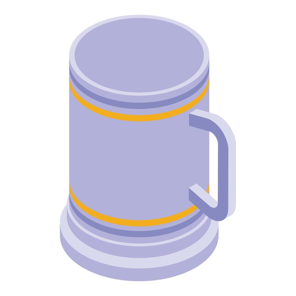 Mug icon, isometric style vector