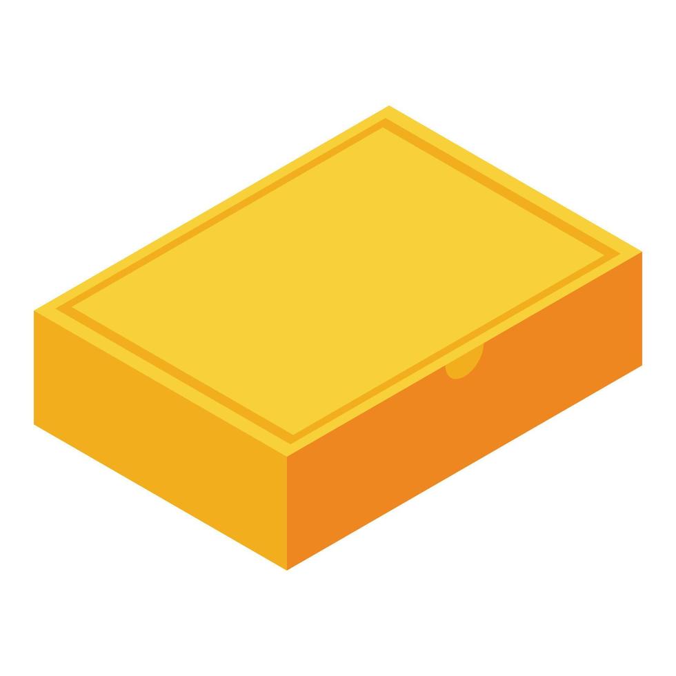 Shipping box icon, isometric style vector