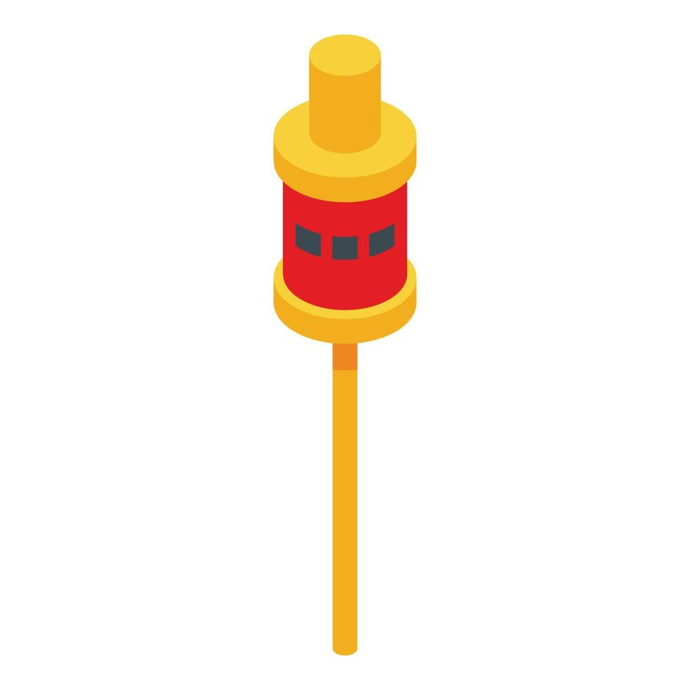 Diode capacitor icon, isometric style vector