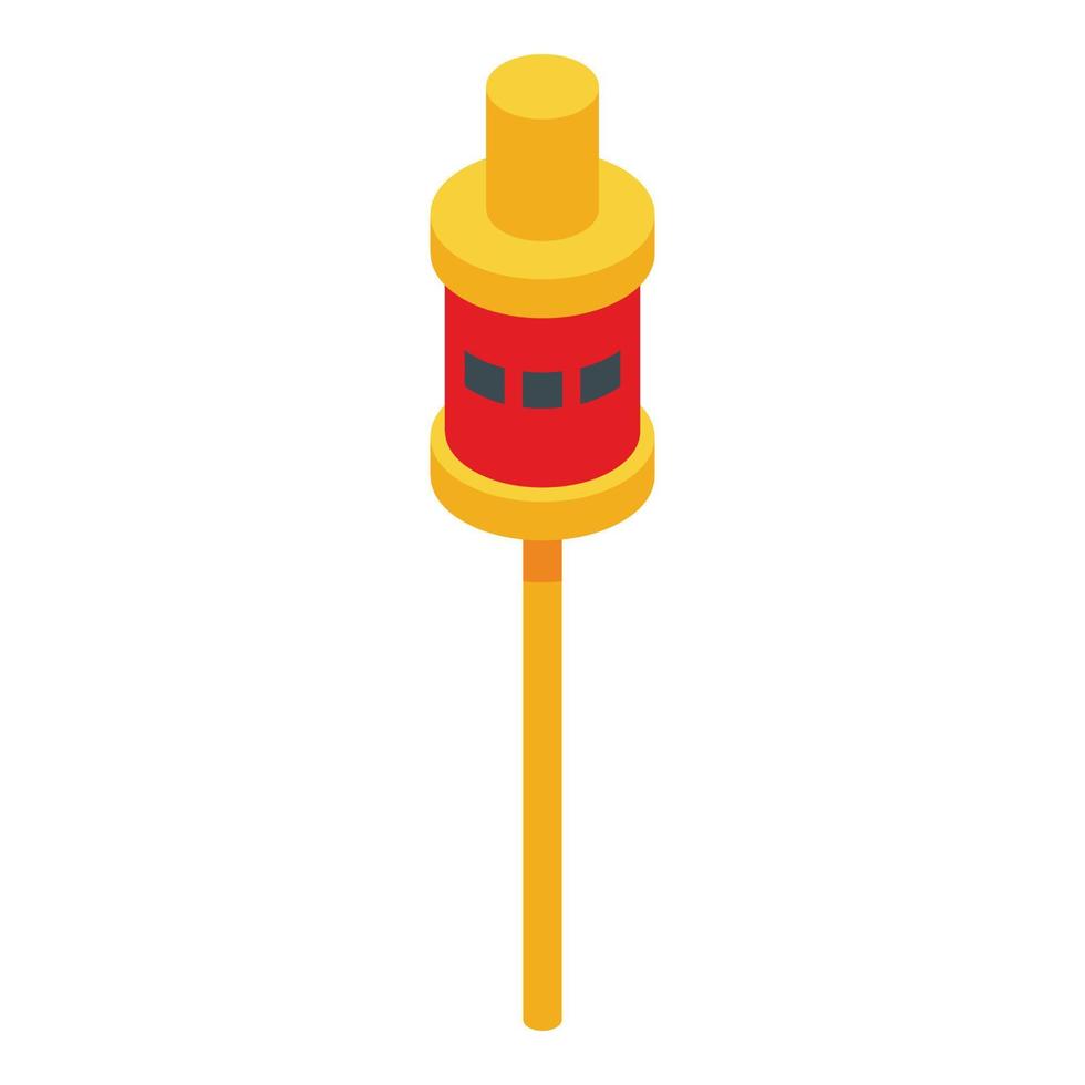 Diode capacitor icon, isometric style vector