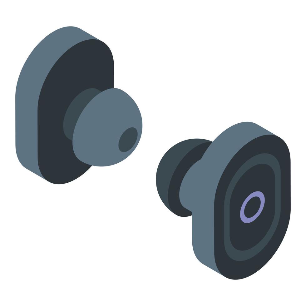 icono de auriculares, estilo isométrico vector