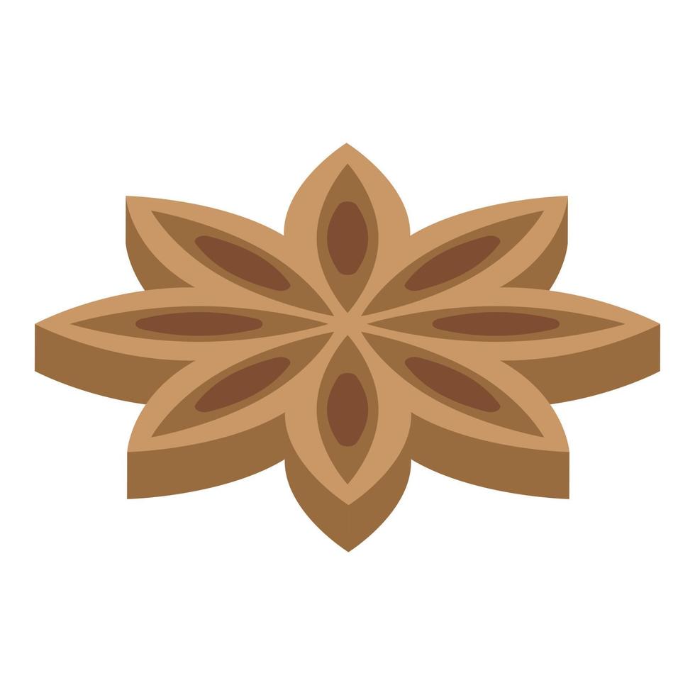 Cinnamon star icon, isometric style vector