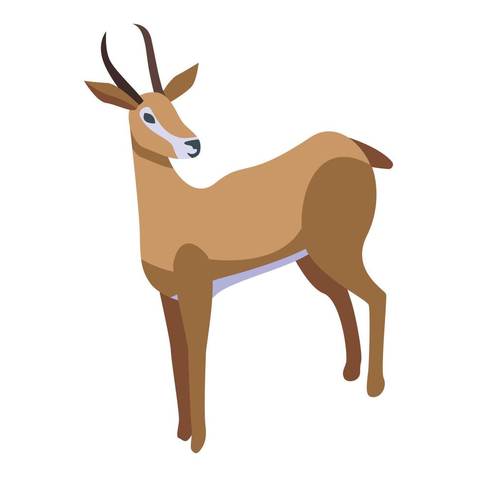 Impala gazelle icon, isometric style vector