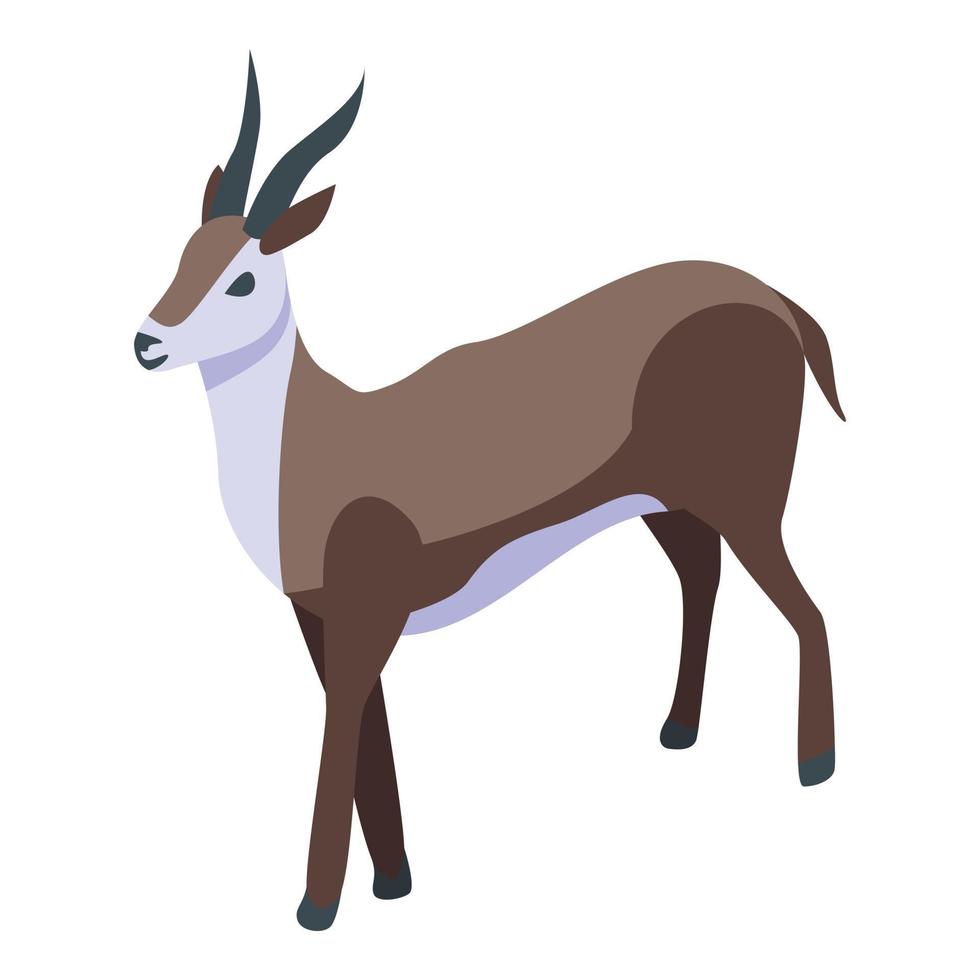 Antelope gazelle icon, isometric style vector