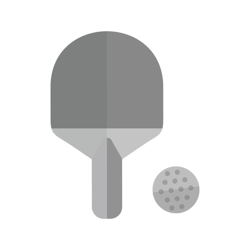 Table Tennis Flat Greyscale Icon vector