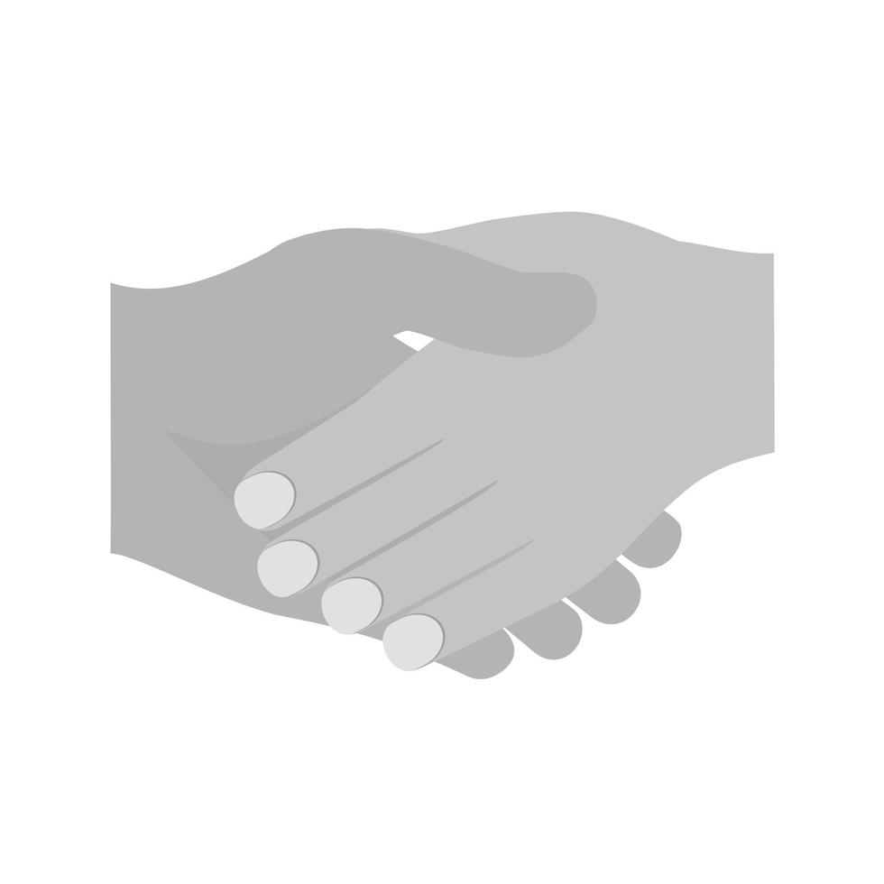 Handshake Flat Greyscale Icon vector