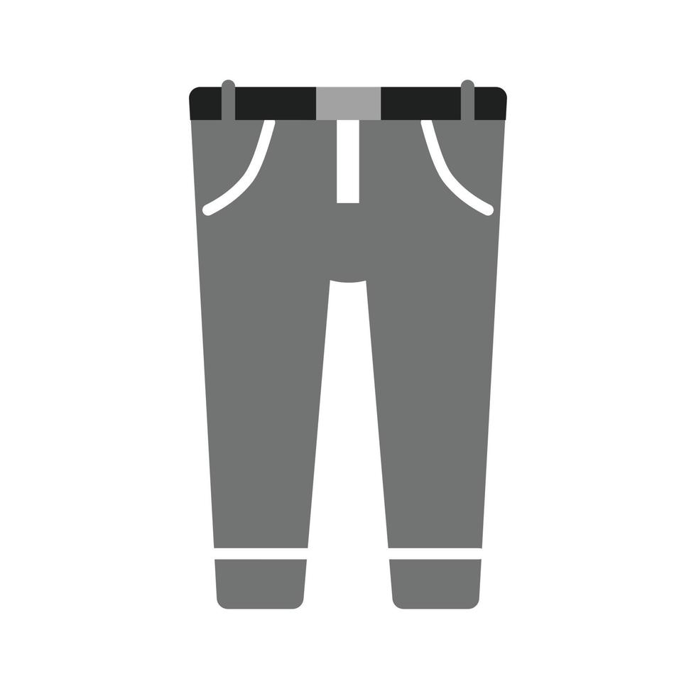 pantalones icono plano en escala de grises vector