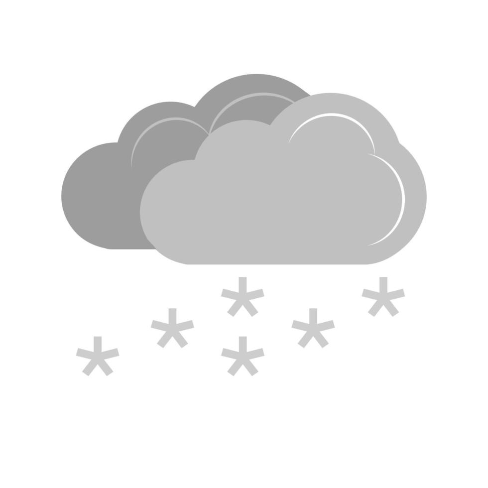 Light Snowing Flat Greyscale Icon vector