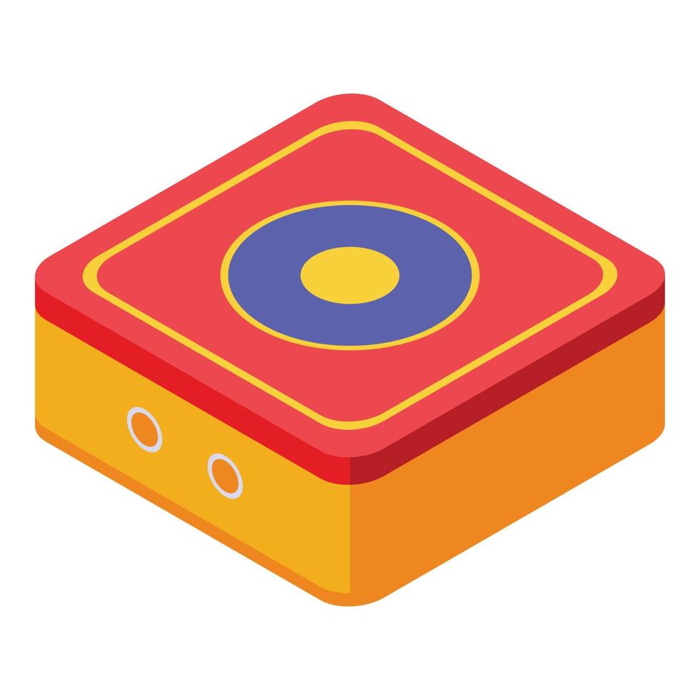 Lifeguard trampoline icon, isometric style vector