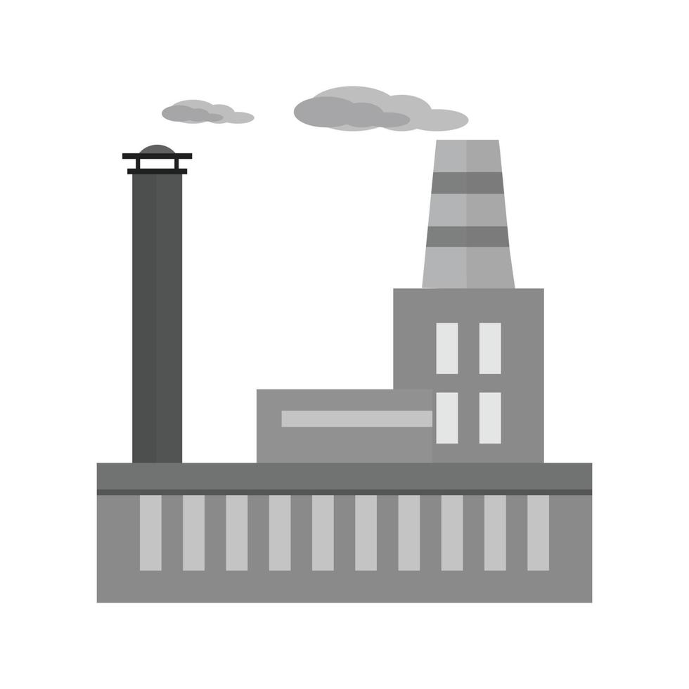 Factory Flat Greyscale Icon vector