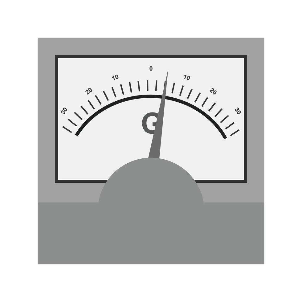 Galvanometer Flat Greyscale Icon vector