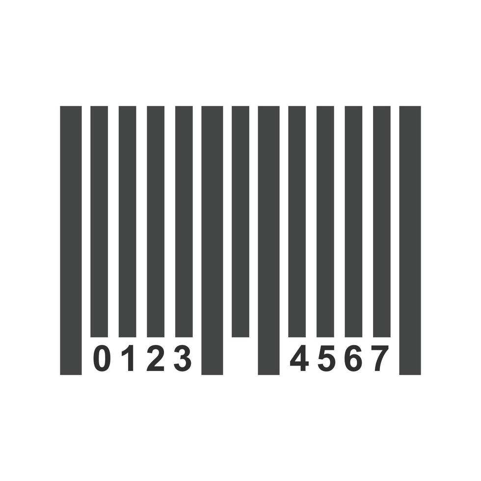 Bar Code Flat Greyscale Icon vector