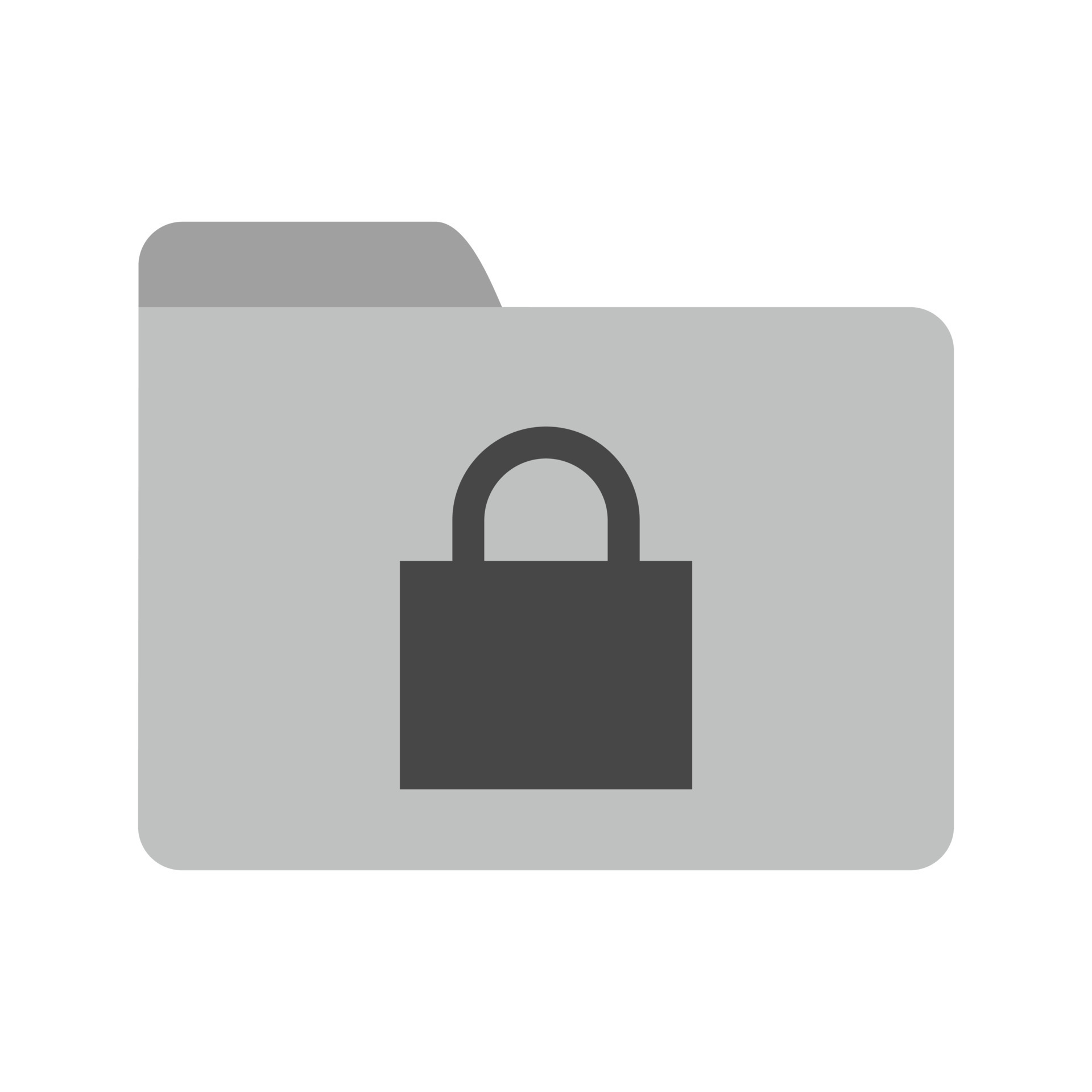 Secure Folder Flat Greyscale Icon 15653609 Vector Art at Vecteezy