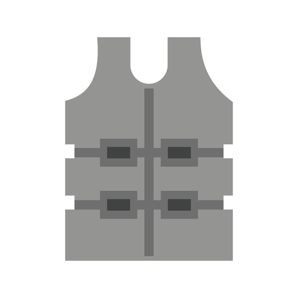 Bullet Proof Vest Flat Greyscale Icon vector
