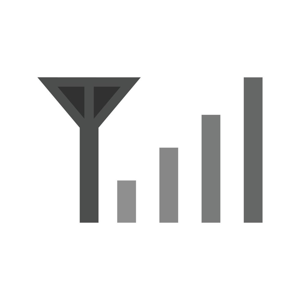 Mobile Signal Strength Flat Greyscale Icon vector