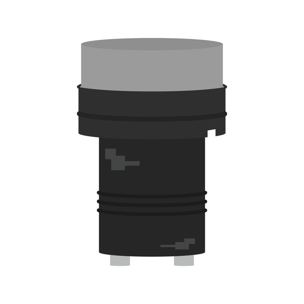 Indicator Lamp Flat Greyscale Icon vector