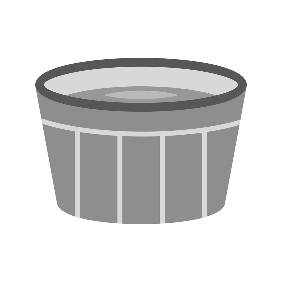 Creme Brulee Flat Greyscale Icon vector