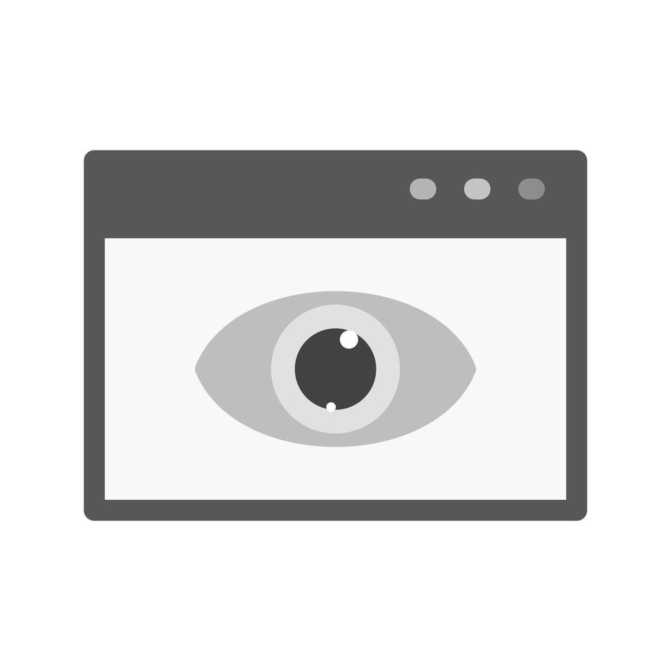 Web Visibility Flat Greyscale Icon vector