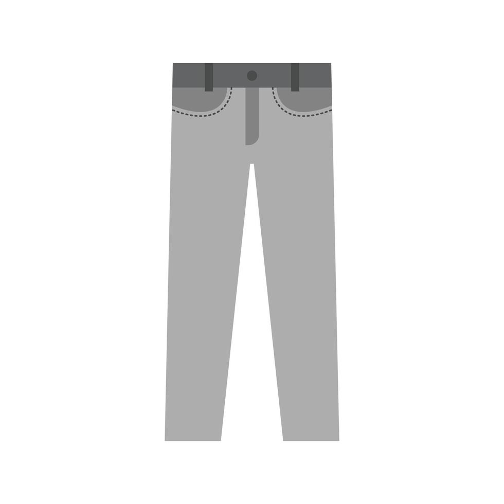 pantalones icono plano en escala de grises vector