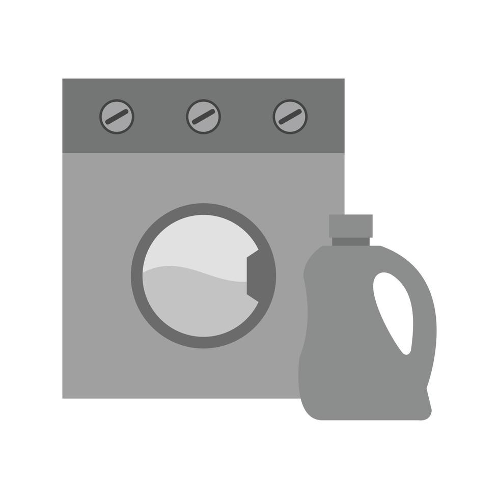 Laundry Detergent Flat Greyscale Icon vector