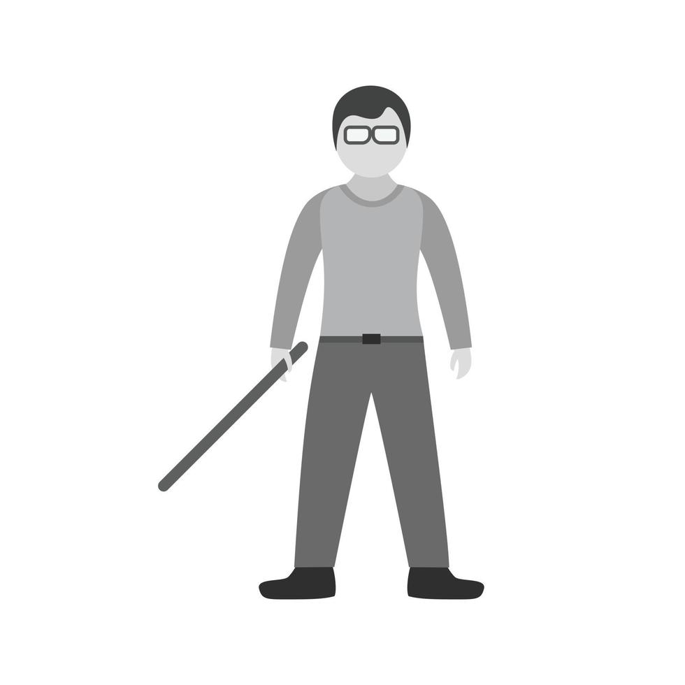 Bad Flat Greyscale Icon vector