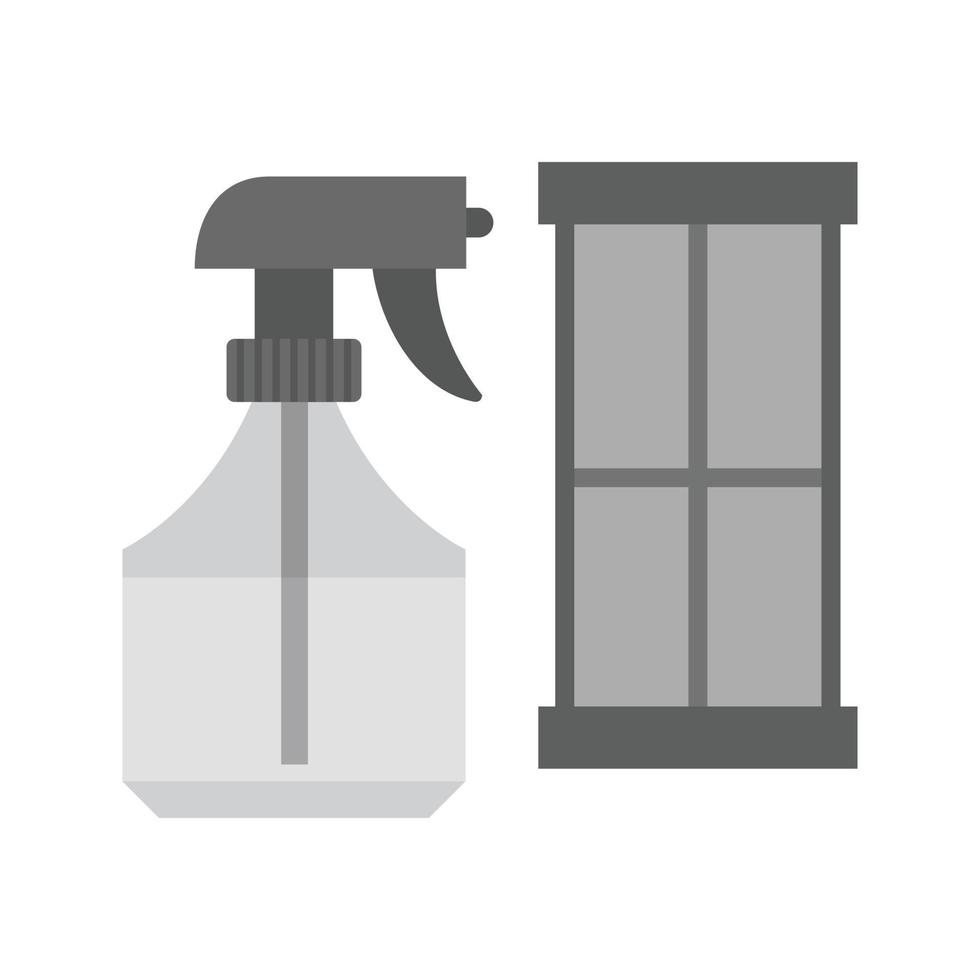 Window Cleaning Agent Flat Greyscale Icon vector