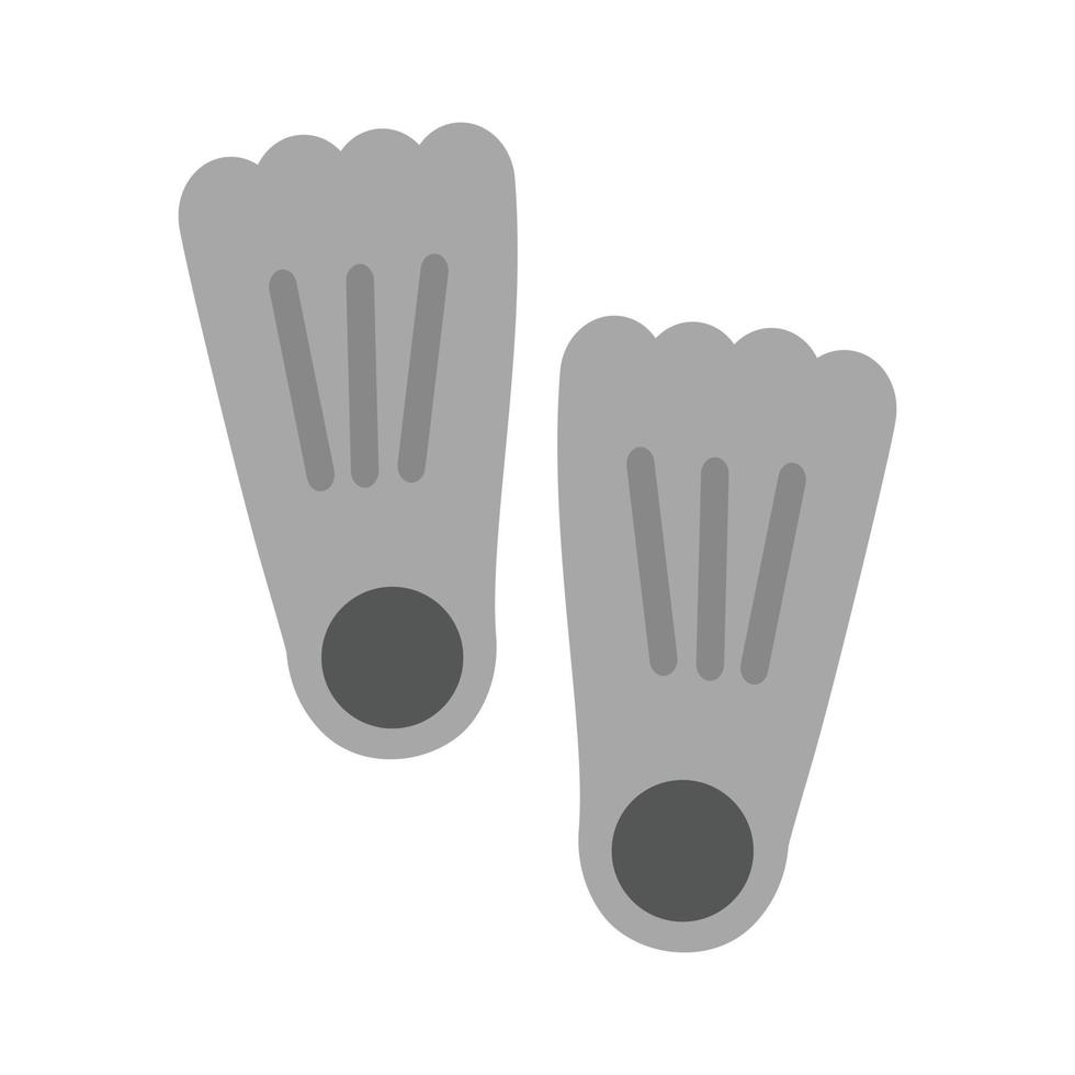 Swimming Fins Flat Greyscale Icon vector