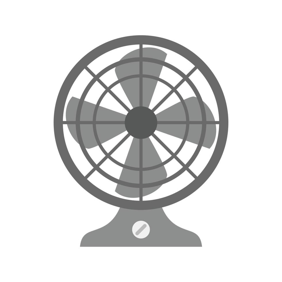 Electric Fan Flat Greyscale Icon vector