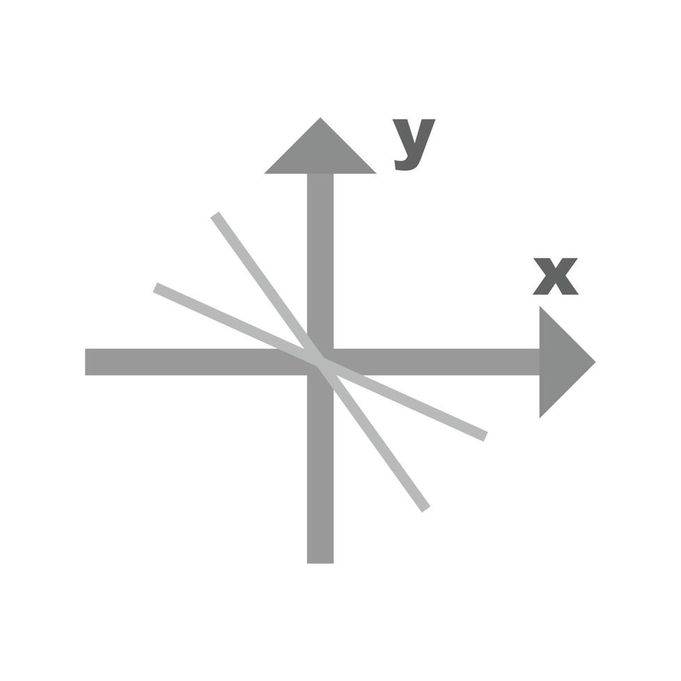 Linear Function Flat Greyscale Icon vector