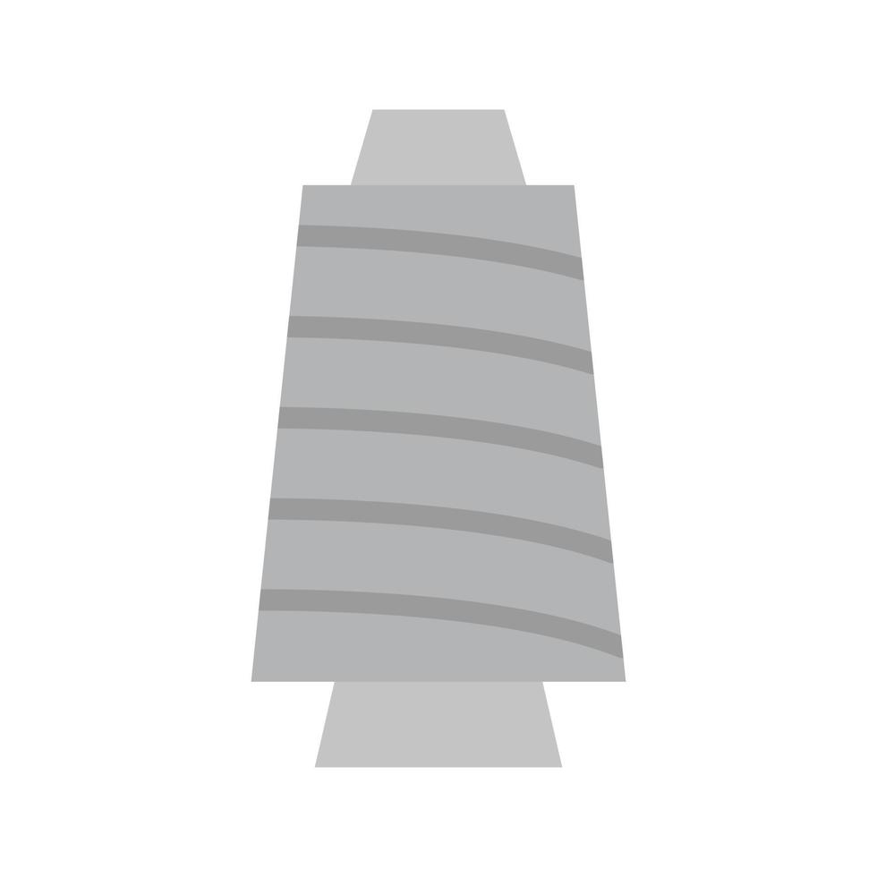 Thread Spool II Flat Greyscale Icon vector