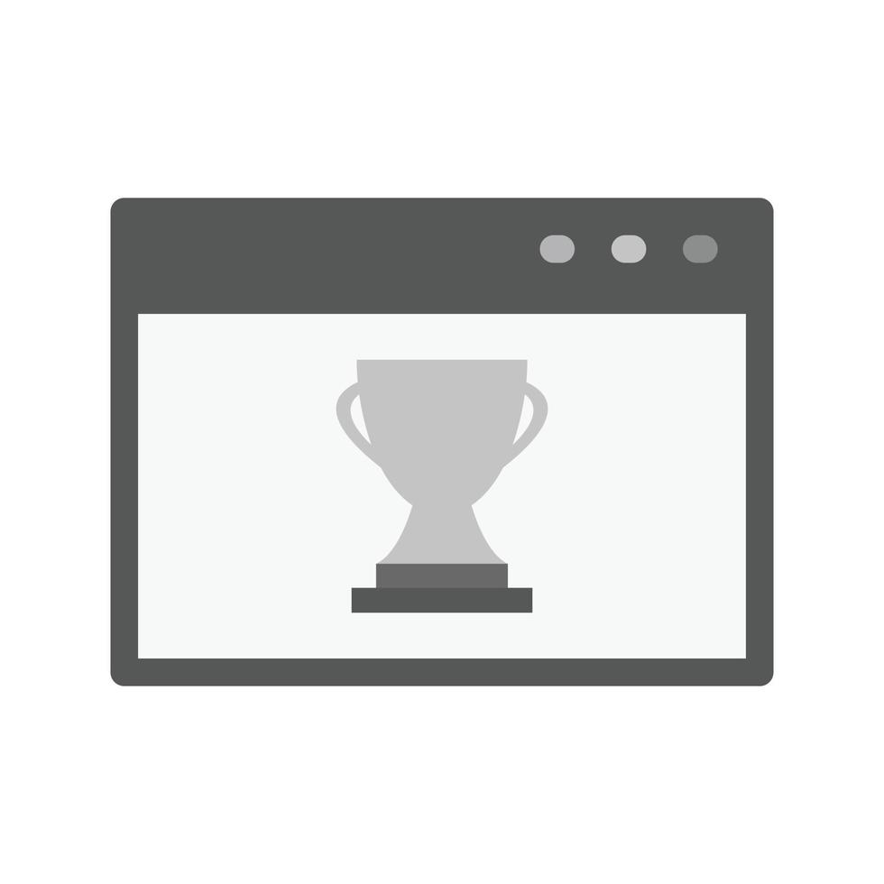 Web Award Flat Greyscale Icon vector