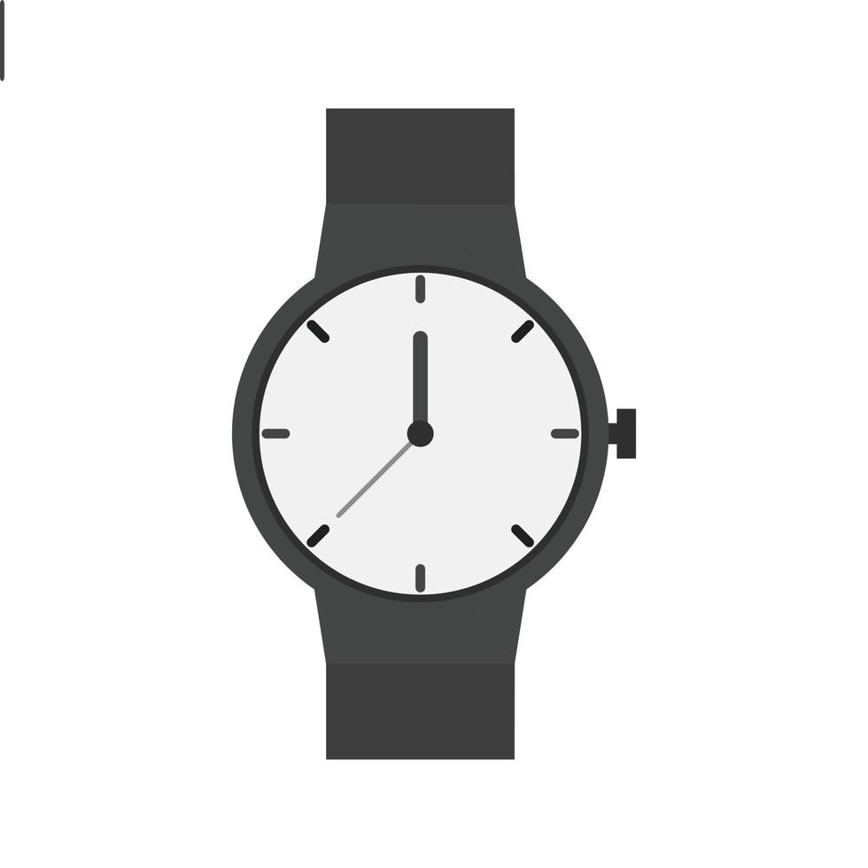 Casual Watch Flat Greyscale Icon vector