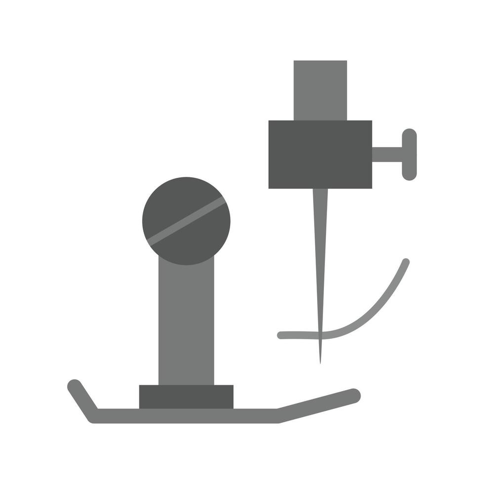 Sewing Machine Parts Flat Greyscale Icon vector