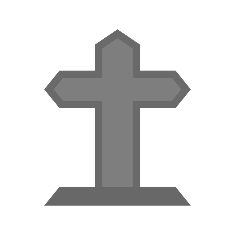 Grave II Flat Greyscale Icon vector