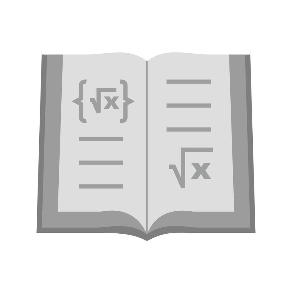 Math Book I Flat Greyscale Icon vector